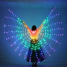 New Belly Dance LED Isis Wings Colorful led Stage Performance Props Wings Props Adults Kids Dance Accessories With Sticks Bag 2024 - buy cheap