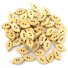 300PCS Mixed Leaves Wood Apparel Sewing Buttons for Clothes Scrapbooking Decorative Crafts Handicraft DIY Accessories 2024 - buy cheap