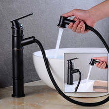Único punho bacia do banheiro torneiras fria/quente mixer bacia sink torneira da cozinha de água preta acessórios do banheiro 2024 - compre barato