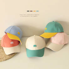 1-6Y Kids Baseball Cap for Baby Girls Boy Hats Summer Macarone Baby Sun Hat Hip Hop Embroidered Letter M Caps 2024 - buy cheap