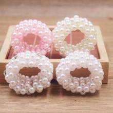 2019 New Women Girls  Full Pearls Elastic Hair Bands Ponytail Holder Elegant Rubber Bands Scrunchie Fashion Hair Accessories 2024 - buy cheap
