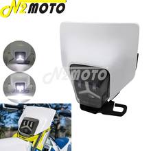 Supermoto Dual Sport LED Halogen Headlight DRL 12V 70W Enduro LED Lamp w/Mask for 701/501/450/300 TE/FE 2014-2020 2024 - buy cheap