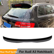 Черный глянцевый спойлер из АБС-пластика на заднюю крышу, спойлер для крыльев багажника Audi A3 Hatchback 2013-2018, глянцевый черный АБС-пластик 2024 - купить недорого