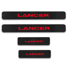 Car Door Sill Protector Scuff  For Mitsubishi Lancer 4D Carbon Fiber Vinyl Sticker Door Sill Guard Interior 4Pcs Car Accessories 2024 - buy cheap