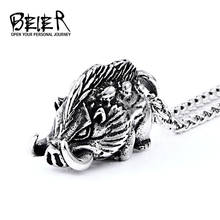 Beier 316L stainless steel Men Wild Viking Wild Boar  Necklace Vintage Nordic Animal Charm Pendant for men jewelry LHP144 2024 - buy cheap