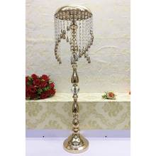 PEANDIM-candelabro tipo campanilla de viento, candelabro de cristal para mesa de boda, centros de mesa, decoración del hogar, 10 Uds. 2024 - compra barato