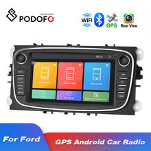 Podofo-central multimídia automotiva, 2 din, android 8.1, rádio, gps, tela de 7 polegadas, mp5 player, para ford, focus, s-max, mondeo 9, galaxyc-max 2024 - compre barato