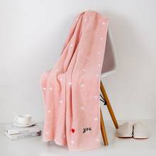 Toallas de baño de algodón para adultos, color rosa, regalo de Navidad, 70x140 cm 2024 - compra barato