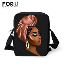 FORUDESIGNS Women Shoulder Bags Black Queen African Girls Handbags Small Flaps Female Crossbody Bags for Women 2020 sac a main 2024 - buy cheap