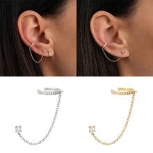 Pendientes de plata de ley 100% 925 auténtica para mujer, aretes de moda, joyería de circonita, regalo para pareja, 1 unidad 2024 - compra barato