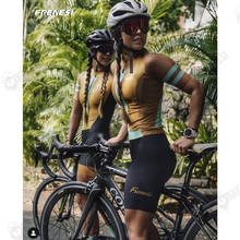 2021 велосипедный костюм Frenesi с коротким рукавом для бега триатлона одежда для верховой езды комбинезон одежда для велоспорта комбинезон для ... 2024 - купить недорого