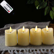 Pack of 2/3/4 Remote Control Christmas Candles,Battery Operated Timer Flameless LED Votive Tealights For Wedding 2024 - buy cheap