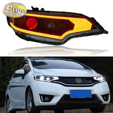 Car Styling LED Headlight Assembly For Honda Fit Jazz GK5 Sport 2014 - 2019 Turn Signal Lamp LED DRL Devil Eyes Light Head Lamp