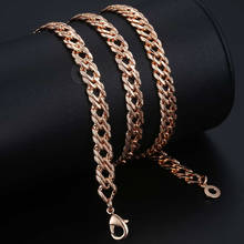 Necklaces For Women Men Venitian Curb Link 585 Rose Gold Filled Womens Necklace Chain Davieslee Fashion Jewelry Gift DGN453M 2024 - buy cheap