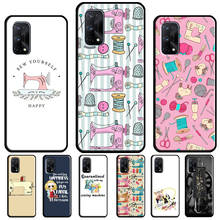 Sewing Machine Pattern Case For Realme 8i 9i 8 9 Pro C21 GT Neo 2 Master Cover For OnePlus 9R 8T Nord2 9 10 Pro 2024 - buy cheap