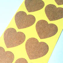 100pcs/lot Heart-shaped Blank Kraft Paper Seal Sticker For Handmade Packaging Label DIY Self-adhesive Stickers Scrapbooking 2024 - buy cheap