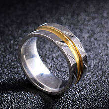 MOREDEAR 8 мм никогда не выцветает, позолота, кольцо из нержавеющей стали 316l Титан кольцо для Для мужчин 2024 - купить недорого