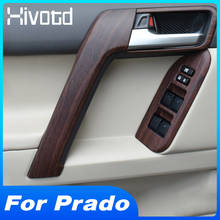 Hivotd interior maçaneta da porta guarnição decore molduras de braço estilo do carro decoração acessórios para land cruiser prado 150 2018 -2020 2024 - compre barato