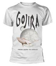 Camiseta blanca Gojira Whale de Mars, nueva camiseta oficial 2024 - compra barato