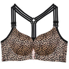 Sutiã push up plus size, fivela frontal, tamanho grande, roupa íntima, leopardo, beleza, tamanho grande 2024 - compre barato