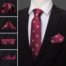 LS-5060, мужские галстуки, 100% шелк, жаккардовые, тканые, Барри. Ван, с животным узором, шелковые галстуки для мужчин, свадебная деловая вечеринка, галстук для жениха 2024 - купить недорого