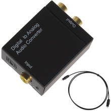Цифровой оптический коаксиальный Toslink сигнал в аналоговый RCA L/R аудио конвертер адаптер + волоконно-оптический кабель 2024 - купить недорого