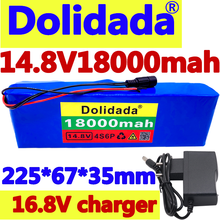 Dolidada 14.8v 18ah 4s6p 18650 li-iom bateria pacote noite lâmpada de pesca aquecedor mineiro baterias amplificador com bms + 16.8v carregador 2024 - compre barato