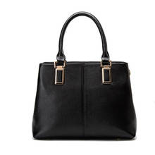 Double-pocket design genuine leather Lady Totes bag European style handbags cowhide lychee pattern shoulder messenger killer bag 2024 - buy cheap