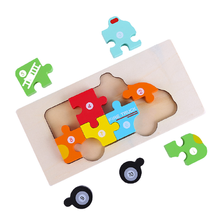 Деревянный 3D пазл для детей homeschool, развивающие интеллектуальные игрушки раннего развития, малышей 2024 - купить недорого