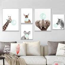 Baby Animal Zebra Girafe Canvas Painting Nursery Posters and Prints Wall Art Nordic Pictures Children Bedroom Home Decoration 2024 - buy cheap