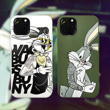 Bugs Кролик чехол-Кролик для iphone X XS MAX XR 11 11Pro Max 8 7 Plus матовый Мягкий силиконовый чехол для телефона Coque Fundas Capa 2024 - купить недорого