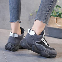 2021 Spring and Autumn New Thick-Soled Lace-up Casual Shoes Female Couple High-Top Shoes Large Size Sports Shoes 2024 - buy cheap