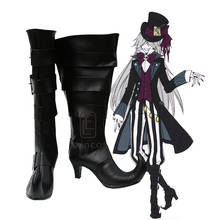 Black Butler Kuroshitsuji Boots Undertaker Cosplay Party Shoes Customized Size 2024 - buy cheap