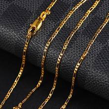 Fashion Unisex Chain Necklace 2mm Wide Gold Plated Chain Necklace Jewelry Making DIY Accessory 2024 - buy cheap