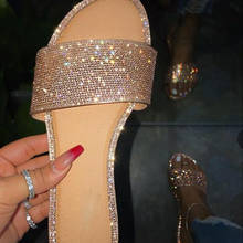 Summer Sandals Women Bling Slippers Ladies Crystal Sandalias Flats Gladiator Sandals Women Beach Shoes Female Sandalia Feminina 2024 - buy cheap
