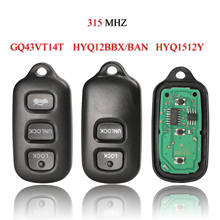 Умный Автомобильный ключ Kutery для Toyota Camry Solara Corolla Sienna, 3/4 кнопки, 315 МГц, GQ43VT14T HYQ12BBX HYQ12BAN HYQ1512Y 2024 - купить недорого