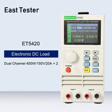 Et5420-testador de carga elétrica dc, 150v/20a, 200w * 2, profissional, programável, canal duplo, testador de carga de bateria 2024 - compre barato