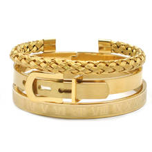 Pulseiras e braceletes de números romanos, bracelete masculino retangular de sseel inoxidável 2024 - compre barato