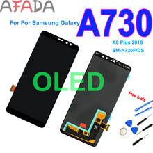 Pantalla LCD AAA + OLED de 6 "para Samsung Galaxy A8 Plus 2018, A730, A730F/DS, montaje de digitalizador con pantalla táctil, piezas de repuesto 2024 - compra barato