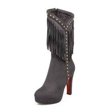 Big Size 9 10 11 12 boots women woman winter boots women women shoes botas Fringed pendant fringed with willow 2024 - buy cheap
