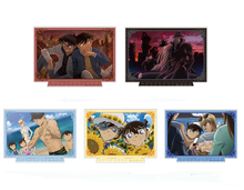 Decoração para mesa com suporte, figura quadrada em acrílico com detecção de anime, conan kuu shinichi haibar ai mouri ran 2024 - compre barato