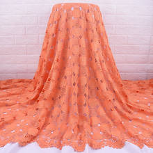 Zhenguiru Bright Diamond Guipure Cord Fabric Square Shape African Lace Fabric Mesh Nigeria Fabric For Women Wedding Party A2030 2024 - buy cheap