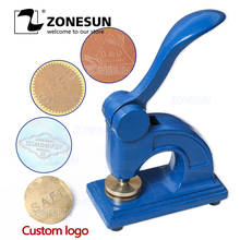 ZONESUN Design Customize Logo Embossing Seal Stainless Steel Stamp for Office Bussiness Document For Paper Inital Name Card 2024 - buy cheap