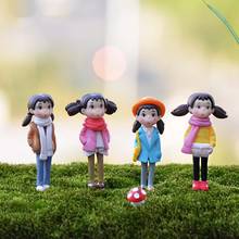 4Pcs/Set Fairy Garden Figurines Miniature Hayao Miyazaki Angel Girls Resin Crafts Ornament Gnomes Moss Terrariums Decoration 2024 - buy cheap
