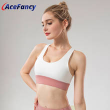 Yoga Top Women Acefancy Patchwork Sports Crop Top Fitness Push Up Bra Gym Tops T2278 Sexy Sport Wear Women's Fitness Shirt Tops 2024 - buy cheap