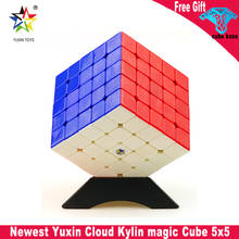 Yuxin-cubo mágico kylin 5x5x5, quebra-cabeça sem adesivos, 5x5x5, velocidade, brinquedo educativo para crianças 2024 - compre barato