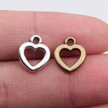 WYSIWYG 20pcs Charms Heart 12x10mm Tibetan Silver Color Pendants Antique Jewelry Making DIY Handmade Craft 2024 - buy cheap