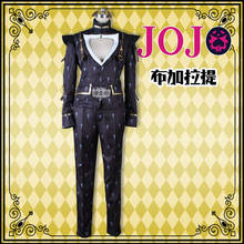 Anime! JoJo's Bizarre Adventure: Golden Wind Bruno Bucciarati Black Suit Uniform Cosplay Costume Halloween Outfit Free Shipping 2024 - buy cheap