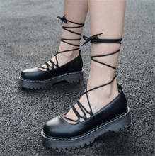 Sapatos lolita pretos jk uniforme, sapatos de couro pu b380 2024 - compre barato