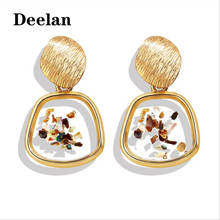 DEELAN Hot sale Dangle Earrings for women Fashion Temperament Shell Earring Metal Jewelry glamour Girl Golden wedding earrings 2024 - buy cheap